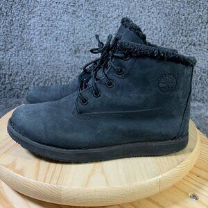 Timberland Richmond Ridge Ankle Boots Womens 7.5 Black Nubuck Leather Waterproof